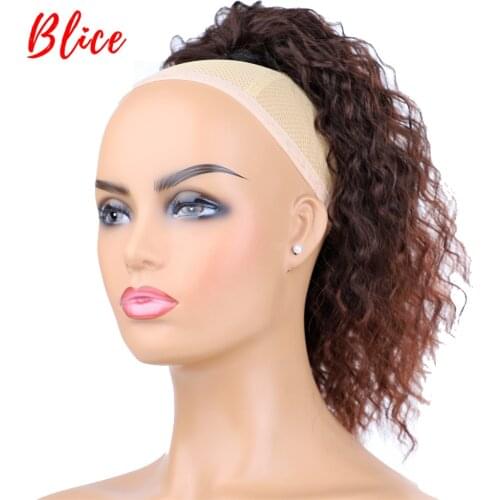 Blice 14" Drawstring Mix Color 2/33 Heat Resistant Synthetic Hair Extensions Kinky Curly Hair With Two Plastic Comb Ponytail