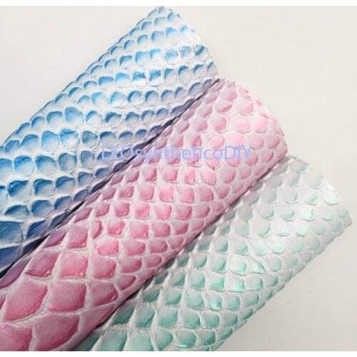 1PC 21X29CM Snake Embossed Faux Leather Fabric, Synthetic Leather Sheets For Making Bows LEOsyntheticoDIY GM5075A