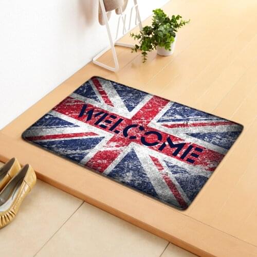 British Flag Carpet Indoor Entrance Doormat Showerroom Rugs Absorbent Anti-slip Bathroom Bath WC Mat Home Decor Kitchen Rugs
