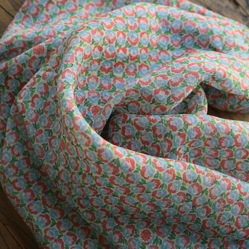 High quality ramie fabric digital print patchwork Fashion Gown Dress Pants Shirt coat material