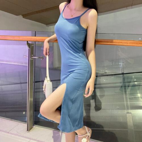 Women Sexy Sheath Dress Printed Sleeveless Dresses Summer Fashion Drawstring Pleated Slim Bag Hip Dress Clothing
