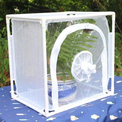 1 PCS Insect Breeding Cages Collapsible PVC support Plant Small Animal Observation Net Cage for Outdoor Home Garden Decoration
