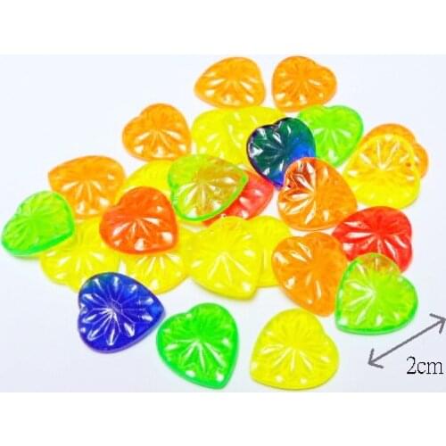 10 pc Heart Bead Charms Fashion Girl Kids Jewelery Chip Necklace Vintage Cup Cake Topper Decoration DIY Home Craft