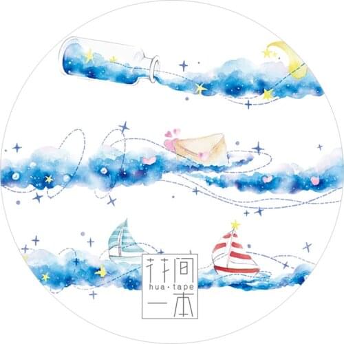 2.8cm X10m Wish Bottles Paper Quicksand Masking Tape Sticker