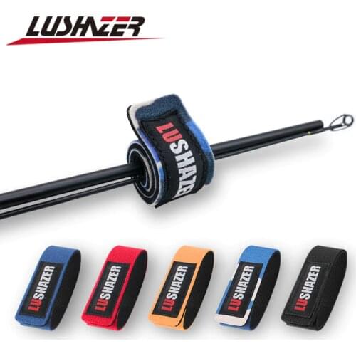 2pcs/lot LUSHAZER Fishing Rod Tie Magic Fishing Tool Cable Tie Rod Strap Belt Tie rod fishing Accessories Suspenders