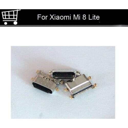 2PCS USB Dock Charging Port For Xiaomi Mi 8 Lite Charger Connector Parts Repair Spare Parts For Xiaomi Mi 8 Lite Replacement
