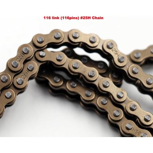 25H Chain 116 Link For 47 49cc Mini Dirt ATV Pocket Bike Mini Moto