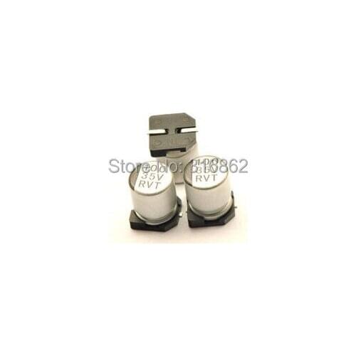 Free shipping 35V100UF 35V 100UF size: 6mm x 7mm SMD aluminum electrolytic capacitor-s diameter 50PCS/LOT ORIGINAL ROHS