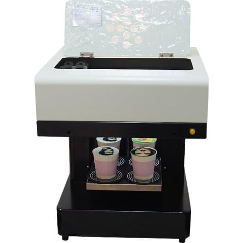Super quality Automatic 4 cups coffee printer Food printer for macaroon ,cupcake etc print