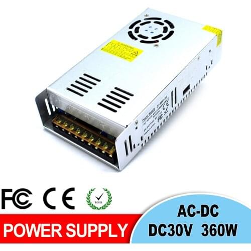 DC30V 12A 360W Single Output Switching Power Supply for LED Strip CNC 3D Print Transformers 110V 220V AC DC30V SMPS