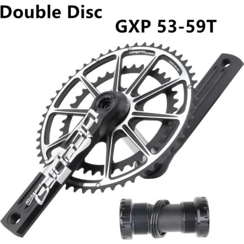 Hollowtech Tooth Disc Crankset Road Bicycle Crank Chainwheel Bottom Bracket Folding Bike Parts Double Disc Integrated BB Cycling