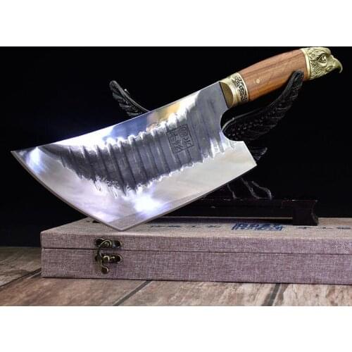 Longquan family bone chopping knife thickened multifunctional bone chopping knife hand forging kitchen sharp kitchen knife