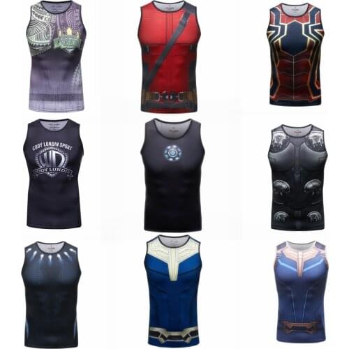 Compression Tank Top Men Bodybuilder Jogging Slim Stringer Singlet Sleeveless Undershirt Gyms Fitness Running Sport Workout Vest