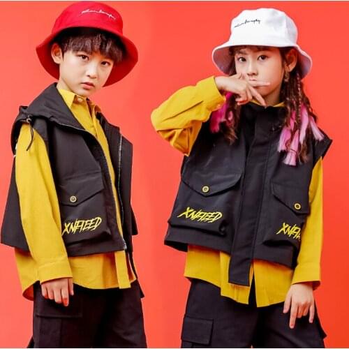 Boys Model Catwalk Clothing Fashion Girls Hip-Hop Clothing Autumn ChildrenS Jazz Dance Costume Street Performance Suit DWY3113