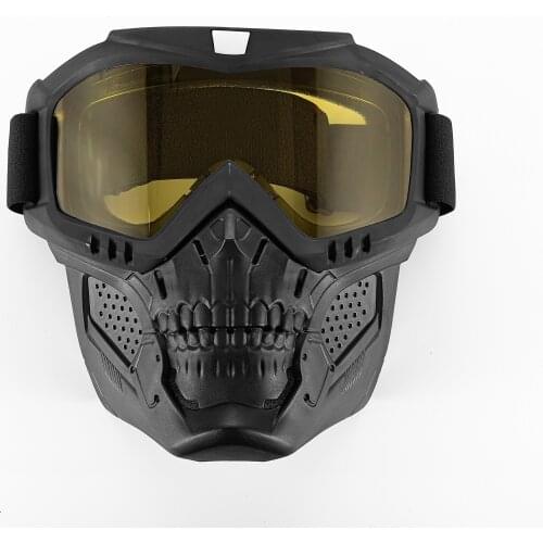 RZOJUNMA Motorcycle Goggles Mask Skull Moto face mask Wind proof Motocross goggles Racing helmet Protective Goggles Mask