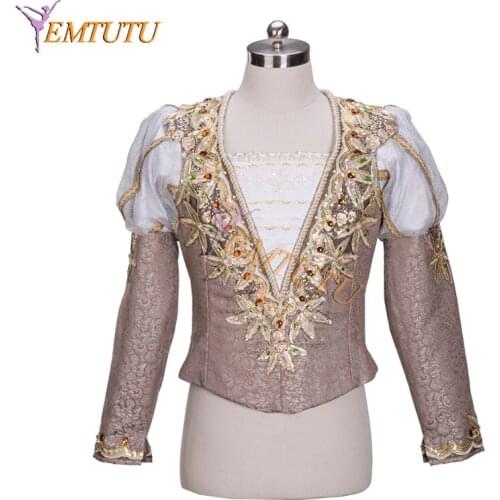 Mens Ballet Tunic Gold Cuostm Made Boys Performance Ballet Jacket Ballet Top Mans Ballet Dance Costumes Outfit For Male