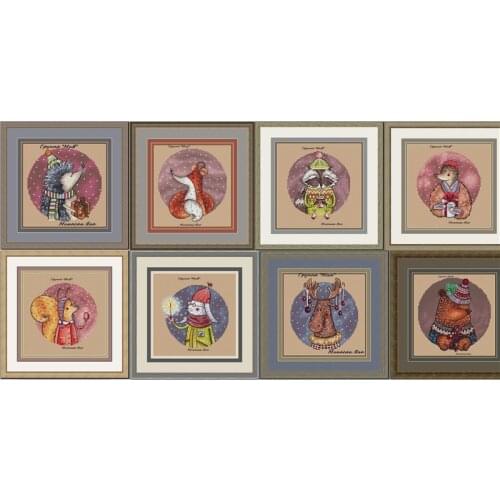 Christmas animals Counted Cross Stitch 11CT 14CT 18CT DIY Chinese Cross Stitch Kits Embroidery Needlework Sets