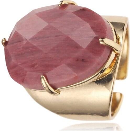 New big gem ring high-quality jewelry new fashion trend Golden Amazon luxury party opening ring