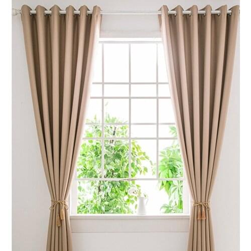 Window Blackout Curtains for Living Room Thick Window Curtain Treatment Solid Color Living Room Bedroom Supplies