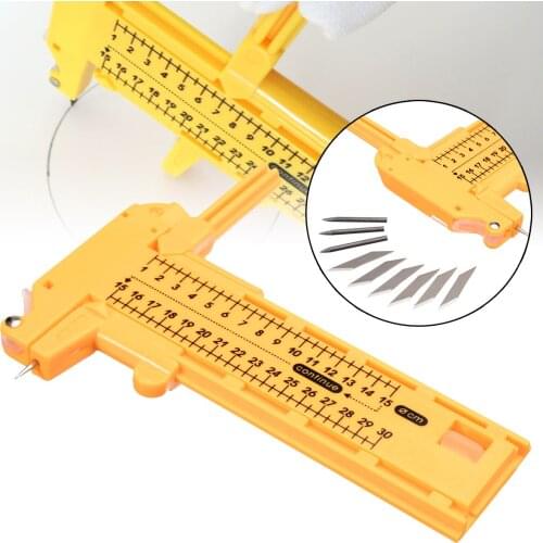 Adjustable Compass Circle Cutter 1cm-30cm + 6pcs Spare Blades + 3pcs Leads For Cutting Paper Leather Vinyl Rubber Cutting Tools