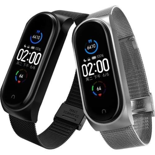 Metal Milanese Strap For Xiaomi Mi Band 5 3 4 Wrist Metal Bracelet Stainless Steel MIband for Mi Band 4 3 Strap Wristbands