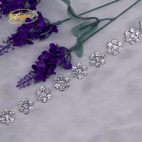 1YD Crystal Clear Rhinestone Intersperse Wedding Dress Decoration DIY Shoes Clothing Decoration Rhinestone Crafts