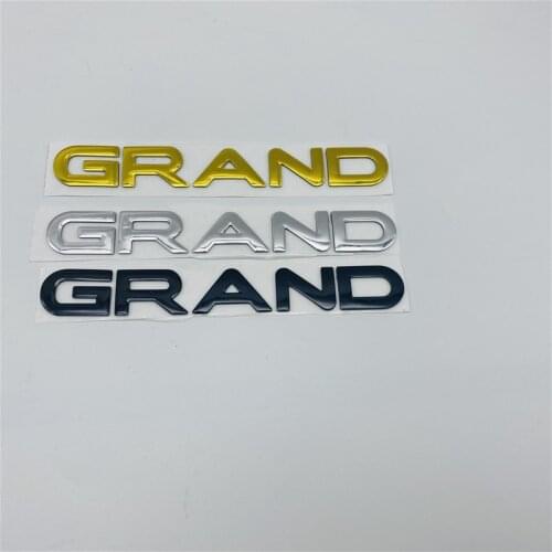 Exterior Car Stickers For Grand Cherokee Sides Door Fender Emblem Badge Letters Script Auto Decal "Grand"