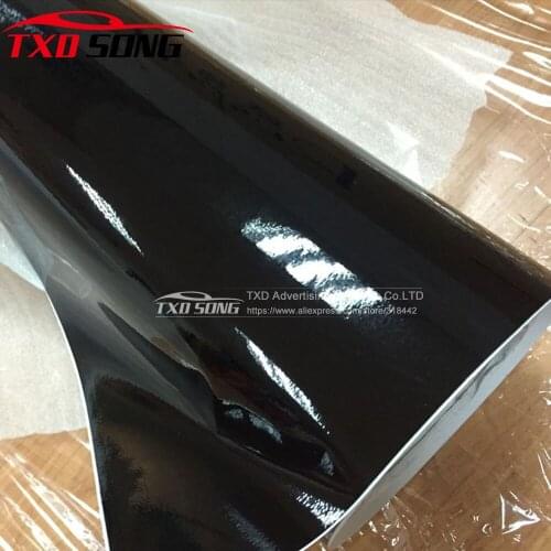 12/30/50/60CM*3M Bright Black Glossy Black Vinyl Car Decal Wrap Sticker Black Gloss Film Wrap For HOOD Roof Motorcycle Scooter