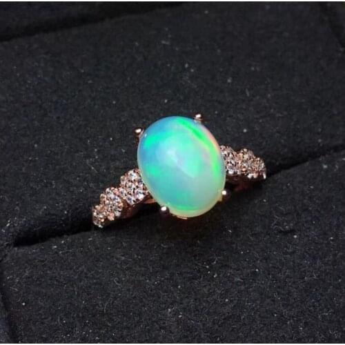 Natural real opal ring Free shipping 7*9mm 1.1ct gemstone 925 sterling silver Fine jewelry Women rings J2123014