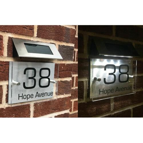 House Sign Plaques Door Number Sign Personalised Name Plate Address Acrylic