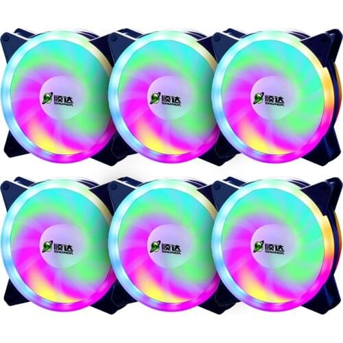 1/3/4/5/6 Fans 120mm RGB Case Fan Chassis Cooler Adjustable Speed/ Remote Control/ Control Hub/12V RGB/5V ARGB Motherboard