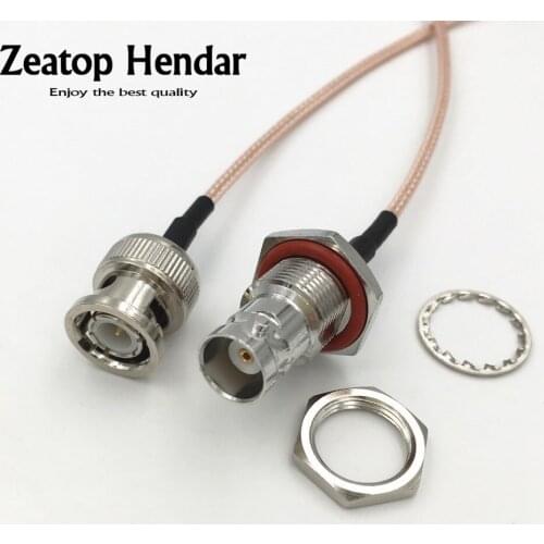 10Pcs Straight BNC Male Jack to BNC Female Plug M/F RG316 Wire RF Pigtail Jumper Extender Cable Connector 15CM 20CM 30CM 50CM 1M