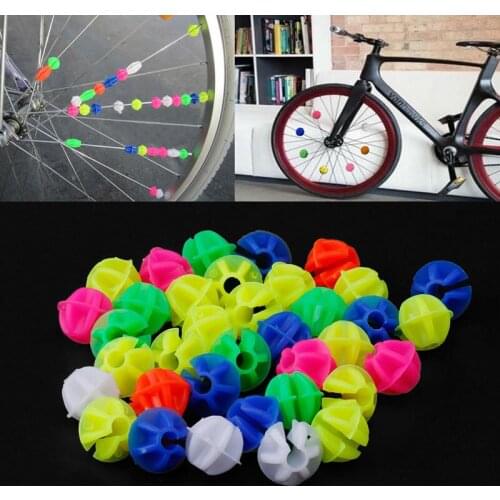 36Pcs Plastic Multi-color Bike Cycle Wheel Spoke Beads Children Bicycle Decors