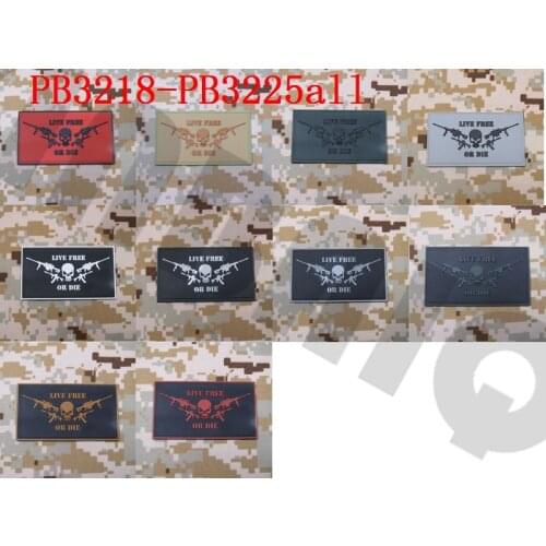 3D PVC patch LIVE FREE OR DIE tactical military