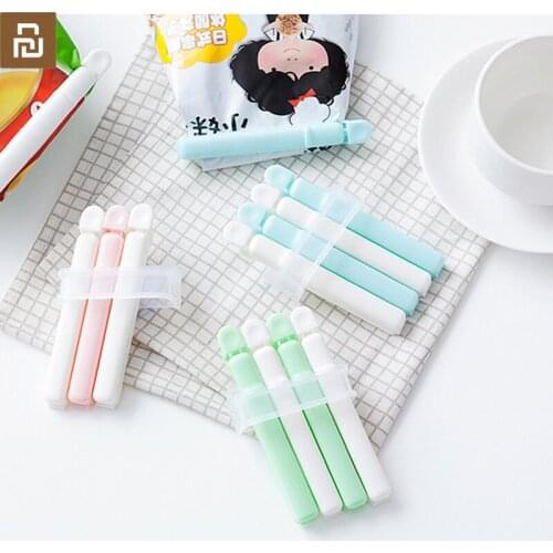 4pcs new xiaomi Food Plastic Bag Clip Milk Powder Sealing Large Food Bag Snack Food Bag Sealing Clip Suction cup Wall storage