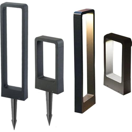 60CM LED Ground Insert Landscapes Light Outdoor Garden Lawn Pillar Light Villar Pathway Bollards Lawn Lamp Aluminum Stand Light