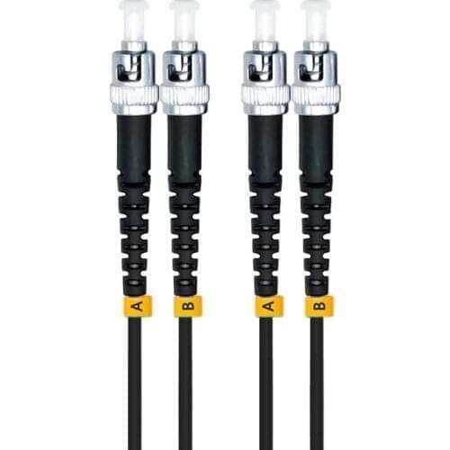 98.4FT Outdoor Armored 30Meters ST-ST Duplex 9/125 ST/UPC Singlemode Fiber Optic Cable Patch Cord Jumper ST to ST ST/PC-ST/PC