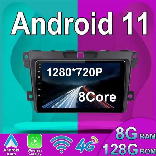 9‘’ Car Multimedia Player Android 10 For MAZDA CX-7 CX7 CX 7 2008 2009-2015 Wifi GPS Bluetooth Radio Stereo audio media