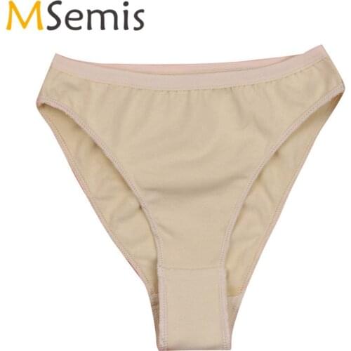 Girls Ballet Leotard Underwear Gymnastics Swimsuit with Pants Ballerina High Leg Cut Cotton Underpants for Ballet Dance Pabties