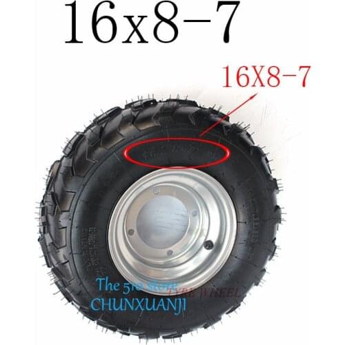 GO KART KARTING ATV UTV Buggy 16X8.00-7 Inch Wheel Tubeless Tyre Tire With 4 Holes 11CM Hub