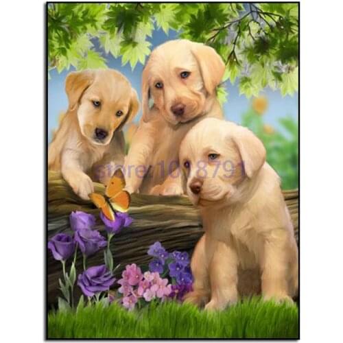 Diy diamond painting diamond animal cross stitch crystal square diamond sets unfinished decorative Diamond embroidery Dog