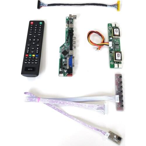 For M190E1-L01 M190E2-L01 LCD monitor TV56 drive card board LVDS 4CCFL 30Pin keyboard+Remote+Inverter VGA USB AV RF DIY kit