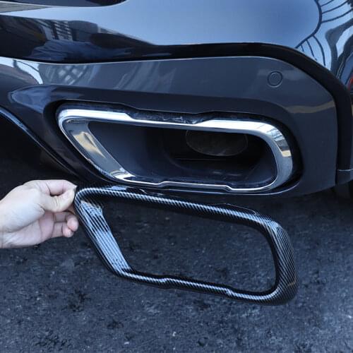 Car Exhaust Pipe Cover Trim Accessories Stainless Steel Glossy Black Chrome For BMW X5 G05 X7 G07 2019