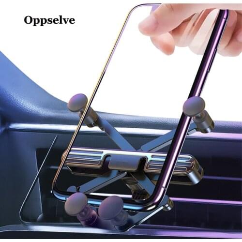 Gravity Car Holder Air Vent Clip Mount For iPhone Huawei P40 30 Xiaomi 11 Mobile Phone Holder GPS Stand No Magnetic Car Holder