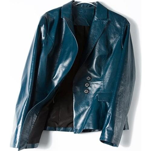 New Genuine Leather 2020 Jacket Women Short Sheepskin Coat Real Leather Coats Spring Fall Biker Motorcycle Jackets Women KJ3414