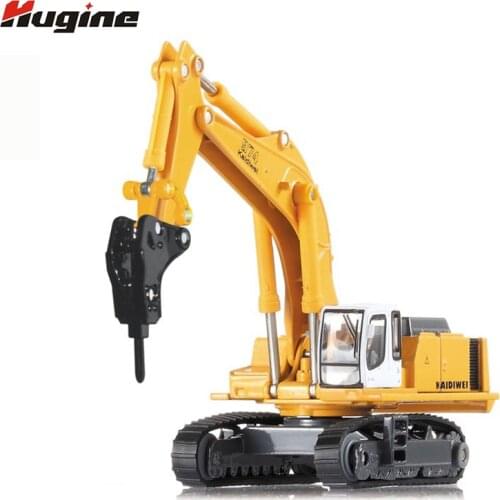 Alloy Diecast Caterpillar Excavator/Drilling Machine/Material Handler 1:87 Model with Rotates 360 Degrees On Chassis Kids Toys