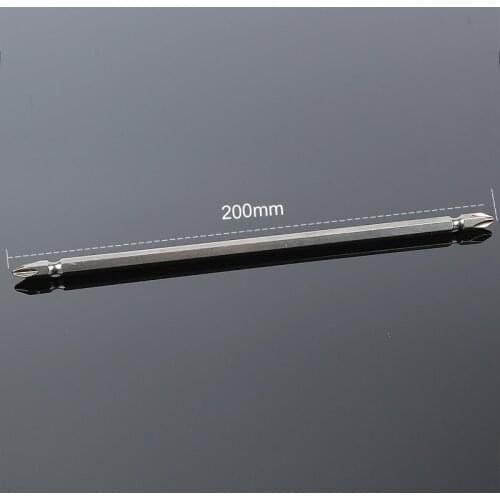 1pc 200mm Electric Screwdriver Drill Bits Set Ph2 Double Side 1/4" 6.35mm Hex Shank Screwdriver Bits Impact Screw Drivers Bits