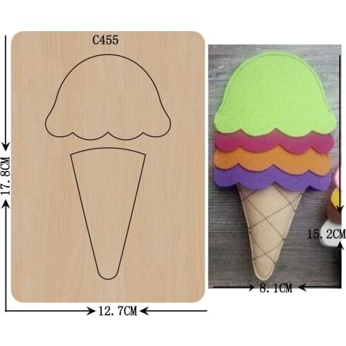 New ice cream Wooden die Scrapbooking C-455 Cutting Dies Multiple sizes