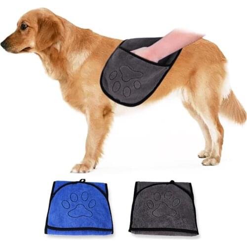 Pet Towel Ultra-absorbent Paw Design Pet Bath Towel Pet Drying Towel for Dog Cat