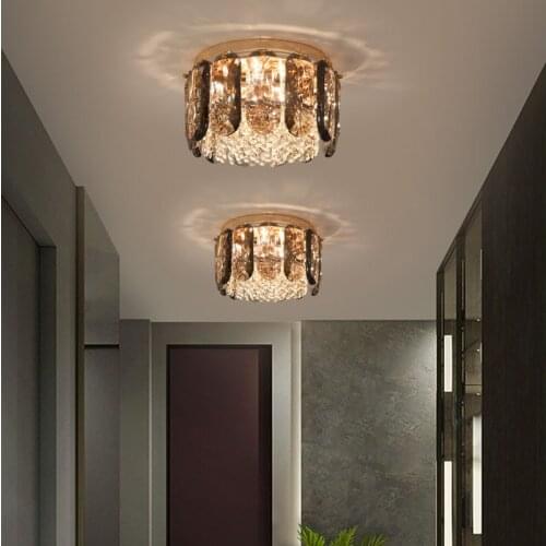 Post Modern Luxury Crystal Corridor Ceiling Lights Northern Europe Simple Creative Bedroom Ceiling Chandelier Lamp Lighting